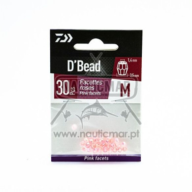 Pérolas Daiwa Iridescentes Rosa 3.5mm 30un | Nauticmar