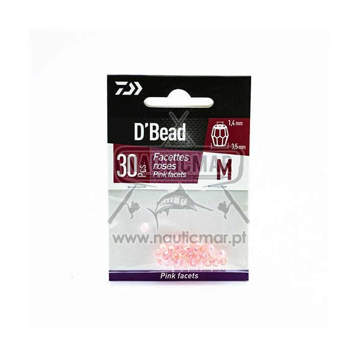 Pérolas Daiwa Iridescentes Rosa 3.5mm 30un | Nauticmar