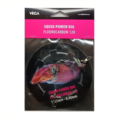 Montagem Vega Squid Power Rig Fluorocarbon 120 | Nauticmar