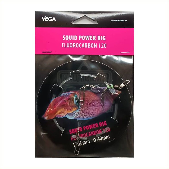 Montagem Vega Squid Power Rig Fluorocarbon 120 | Nauticmar