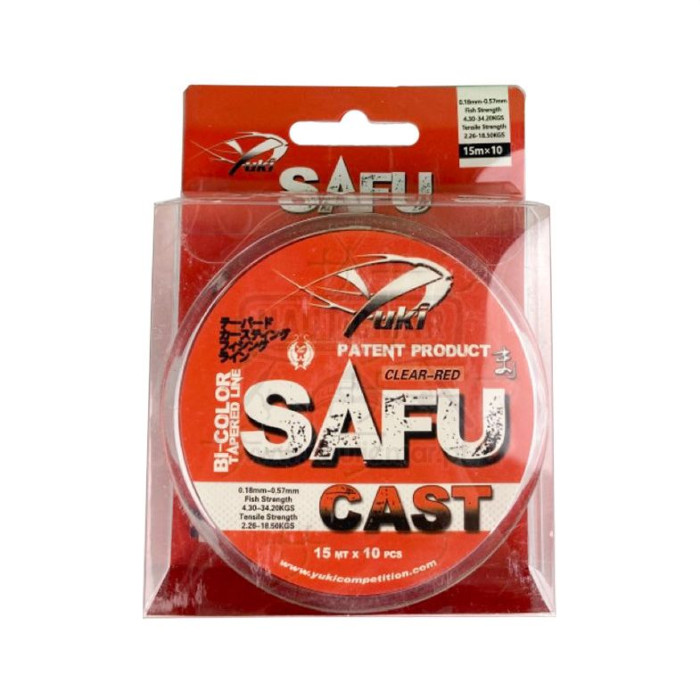 Linha Yuki Safu 0.18mm-0.57mm 15m X 10un Verm | Nauticmar