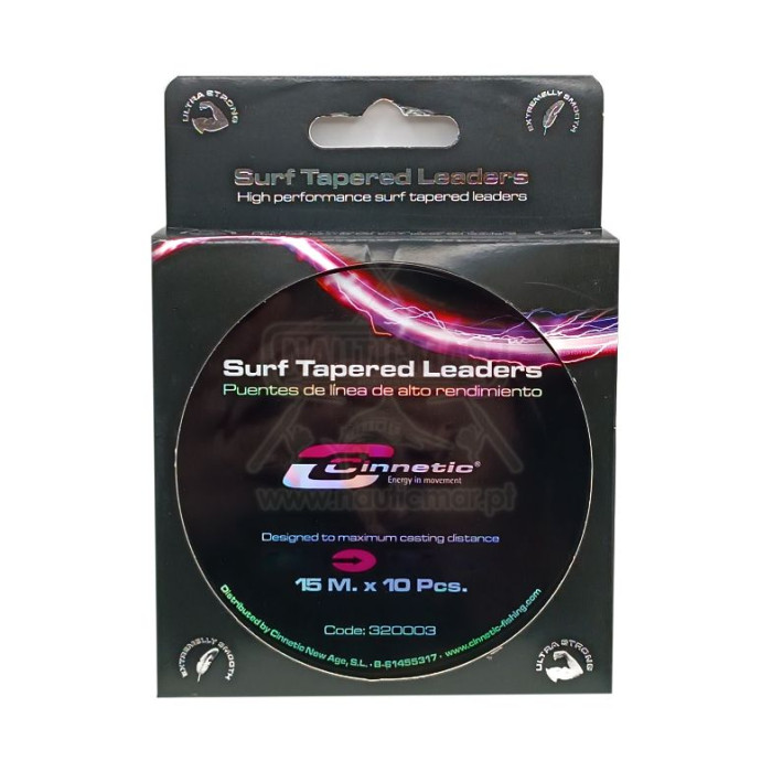 Linha Cinnetic Surf Tleaders 0.23mm-0.57mm 10un | Nauticmar