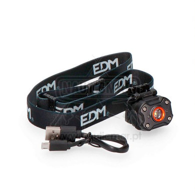 Lanterna de Cabeça EDM 400 Lumens Recarregável | Nauticmar