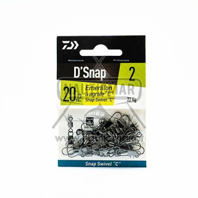 Destorcedor Daiwa Agrafe Snap Swivel C 22kg Nº2 | Nauticmar
