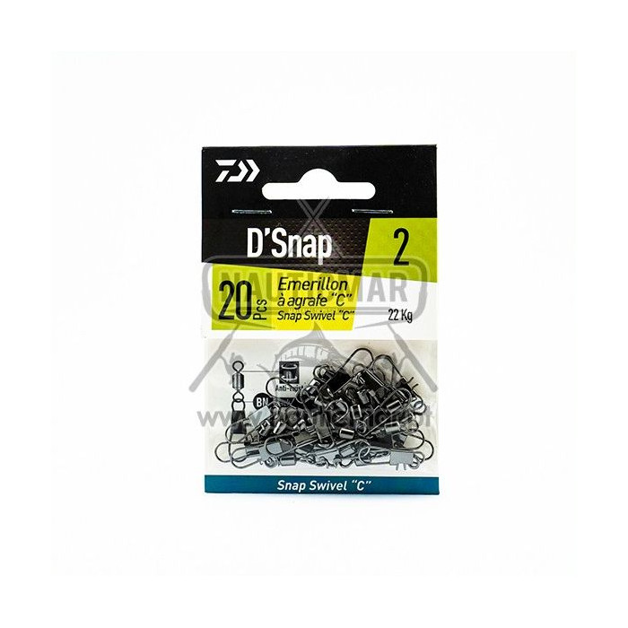 Destorcedor Daiwa Agrafe Snap Swivel C 22kg Nº2 | Nauticmar