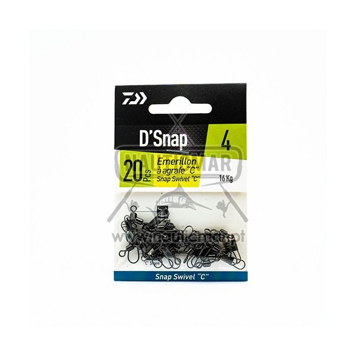 Destorcedor Daiwa Agrafe Snap Swivel C 16kg Nº4 | Nauticmar