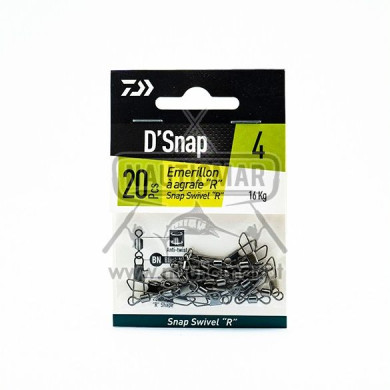 Destorcedor Daiwa Agrafe Snap Swivel R 16kg Nº4 | Nauticmar