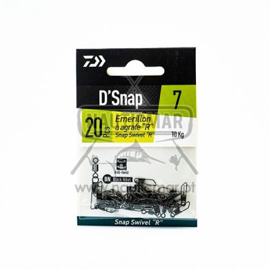 Destorcedor Daiwa Agrafe Snap Swivel R 10kg Nº7 | Nauticmar