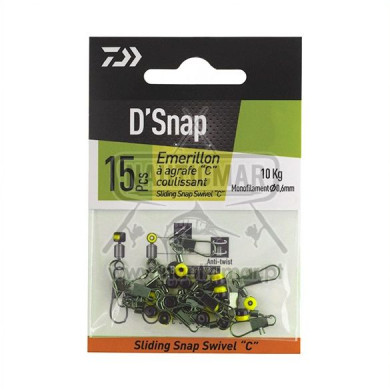Destorcedor Daiwa Agrafe Snap Swivel C 10kg S | Nauticmar