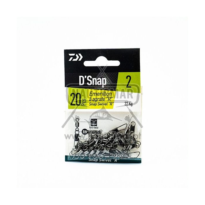 Destorcedor Daiwa Agrafe D'snap R 22kg Nº2 | Nauticmar