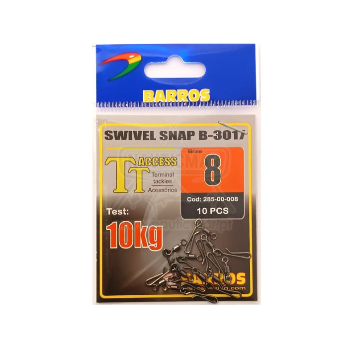 Clip Destorcedor Barros TT Swivel Snap B-3017 Nº8 10kg | Nauticmar