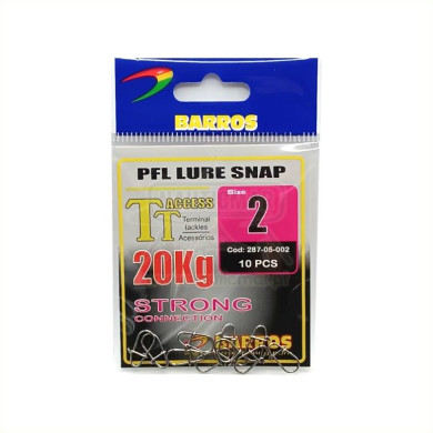 Clip Barros PFL Lure Snap Nº2 10un | Nauticmar