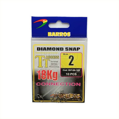 Clip Barros Diamond Snap Nº2 10un | Nauticmar