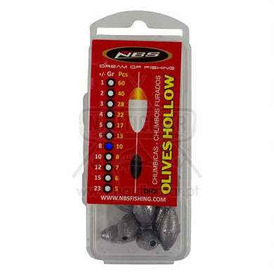 Chumbo Furado NBS 8g (Caixa ~80g) | Nauticmar