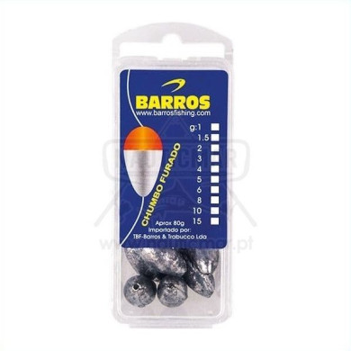 Chumbo Furado Barros 1g (Caixa ~80g) | Nauticmar