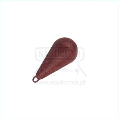 Chumbada Lágrima com Argola Revestida Vermelha 35g | Nauticmar