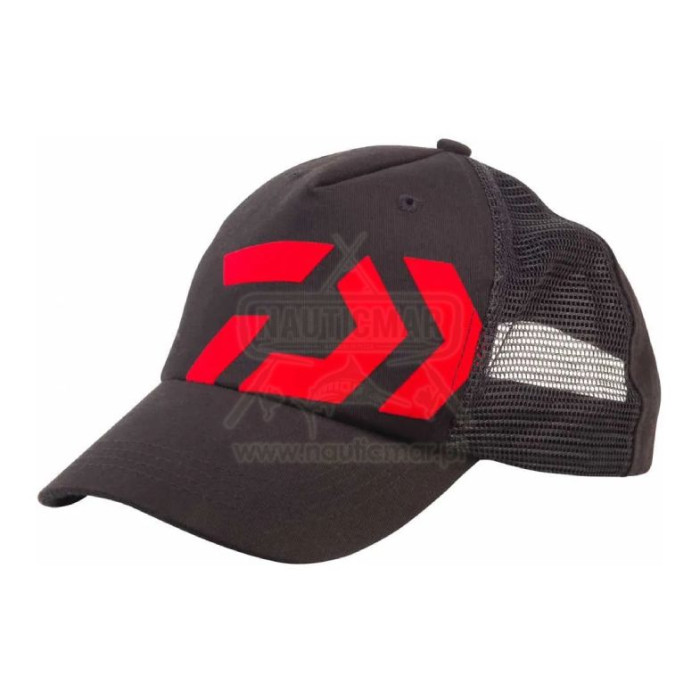 Boné Daiwa Preto-Vermelho | Nauticmar