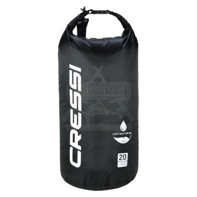 Bolsa Cressi Dry PVC Tek Negra 20L | Nauticmar