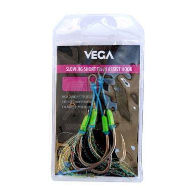 Assist Vega Slow Jig Short Twin Rainbow Nº2/0 | Nauticmar