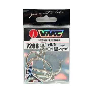 Anzóis VMC 7266 TI Nº5/0 Specimen Inline 4un | Nauticmar