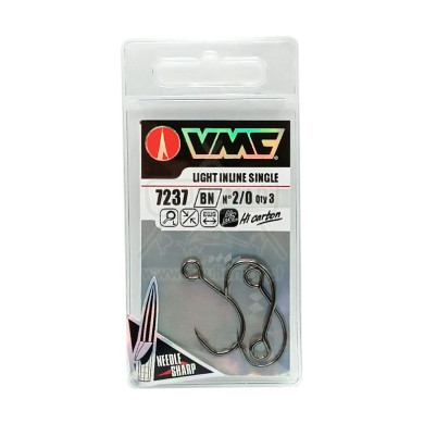 Anzóis VMC 7237 BN Nº2/0 Predator Sup. Inline | Nauticmar