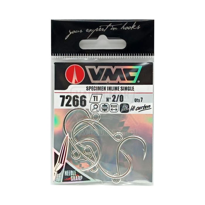 Anzóis VMC 7266 TI Nº2/0 Specimen Inline 7un | Nauticmar