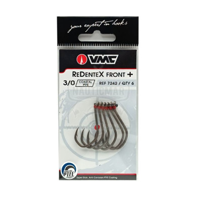 Anzóis VMC 7242CT Nº3/0 Redentex Front+ 6un | Nauticmar