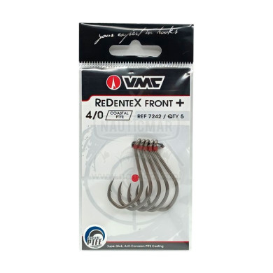 Anzóis VMC 7242CT Nº4/0 Redentex Front+ 5un | Nauticmar