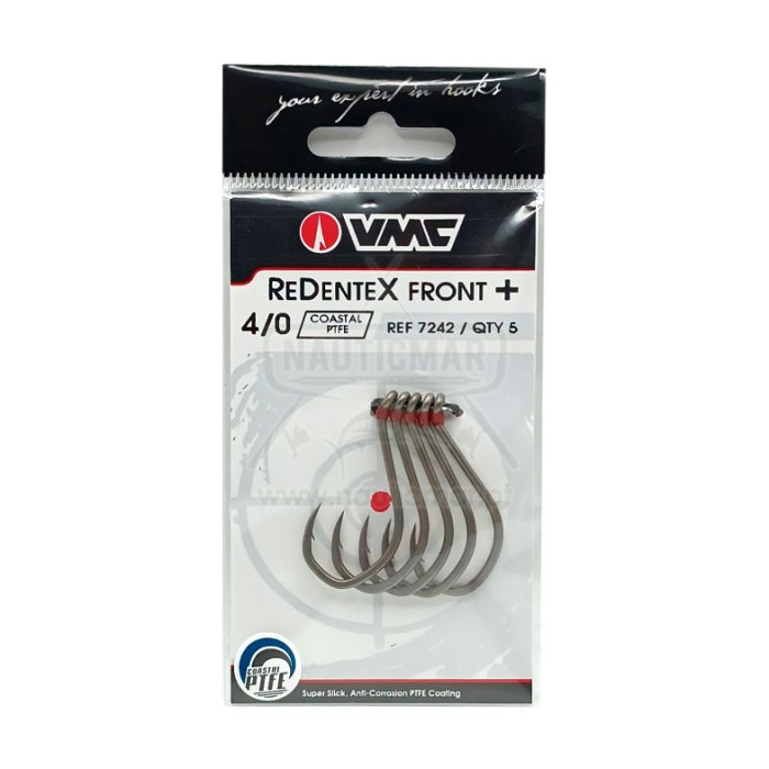 Anzóis VMC 7242CT Nº4/0 Redentex Front+ 5un | Nauticmar