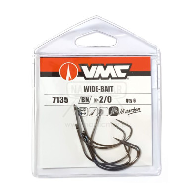 Anzóis VMC 7135 BN Nº2/0 Wide Bait 6un | Nauticmar