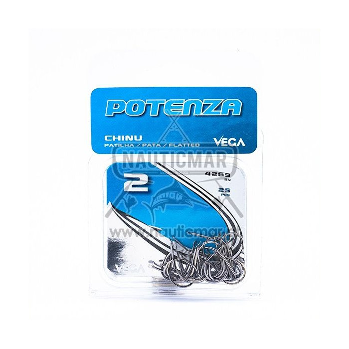 Anzóis Vega Potenza Chinu Patilha 4269BN Nº2 | Nauticmar
