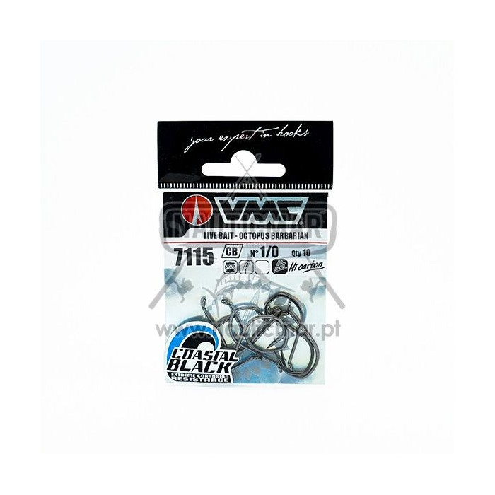 Anzóis VMC 7115 CB Nº1/0 Octopus Barbarian 10un | Nauticmar