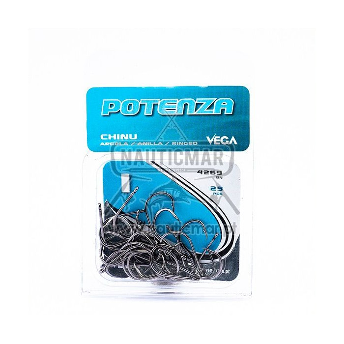 Anzóis Vega Potenza Chinu Argola 4269 BN Nº1 | Nauticmar