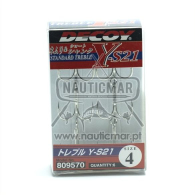 Anzóis Triplos Decoy Y-S21 Nº4 6un | Nauticmar