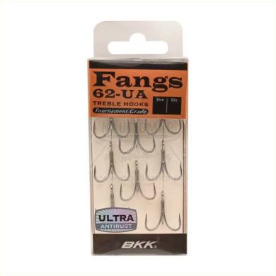 Anzóis Triplos BKK Fangs 62 UA Nº4 8un | Nauticmar