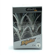 Anzóis Triplo Asari C/Penas Brancas Nº1 4un | Nauticmar