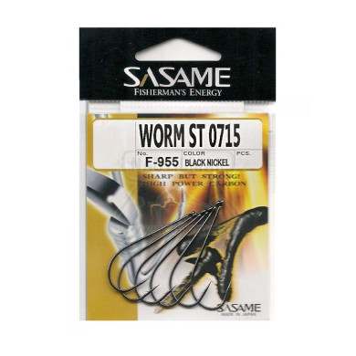 Anzóis Sasame F-955 Worm ST 0715 Nº1/0 | Nauticmar