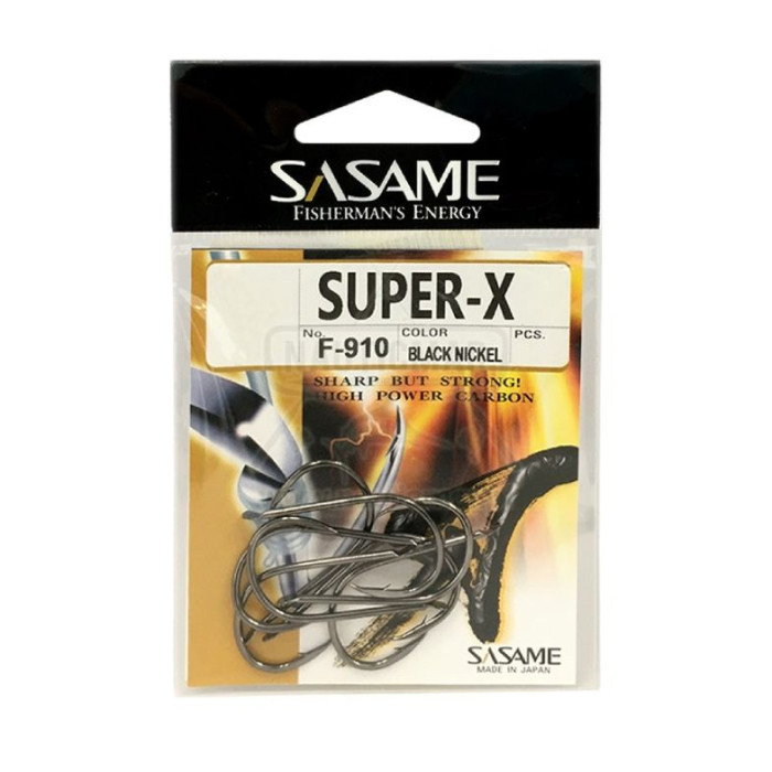 Anzóis Sasame F-910 Super-X Black Nº6/0 | Nauticmar