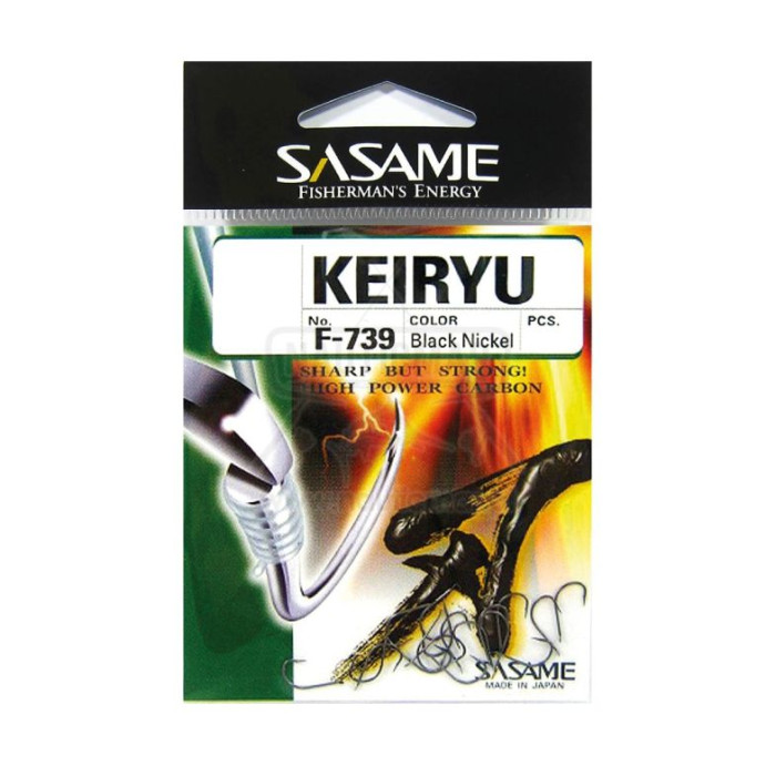 Anzóis Sasame F-739 Keiryu Black Nº2 | Nauticmar