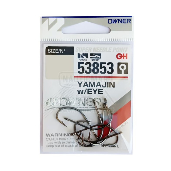 Anzóis Owner 53853 Yamajin W/Eye Nº1/0 | Nauticmar