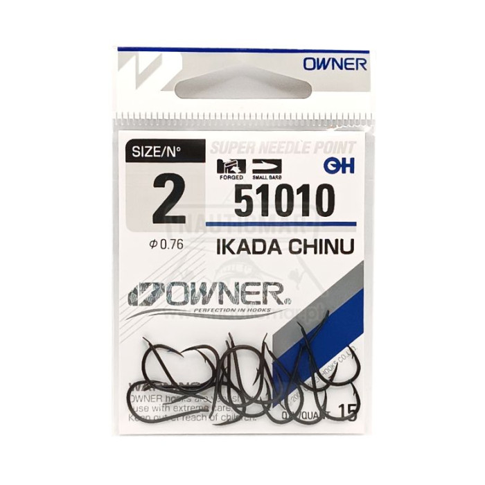 Anzóis Owner 51010 Ikada Chinu Nº2 15un | Nauticmar
