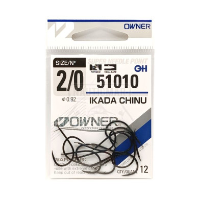 Anzóis Owner 51010 Ikada Chinu Nº2/0 12un | Nauticmar