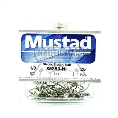 Anzóis Mustad Round 39853 NI Nº1/0 CX25 | Nauticmar