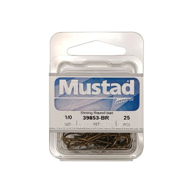 Anzóis Mustad Round 39853 BR Nº1/0 CX25 | Nauticmar