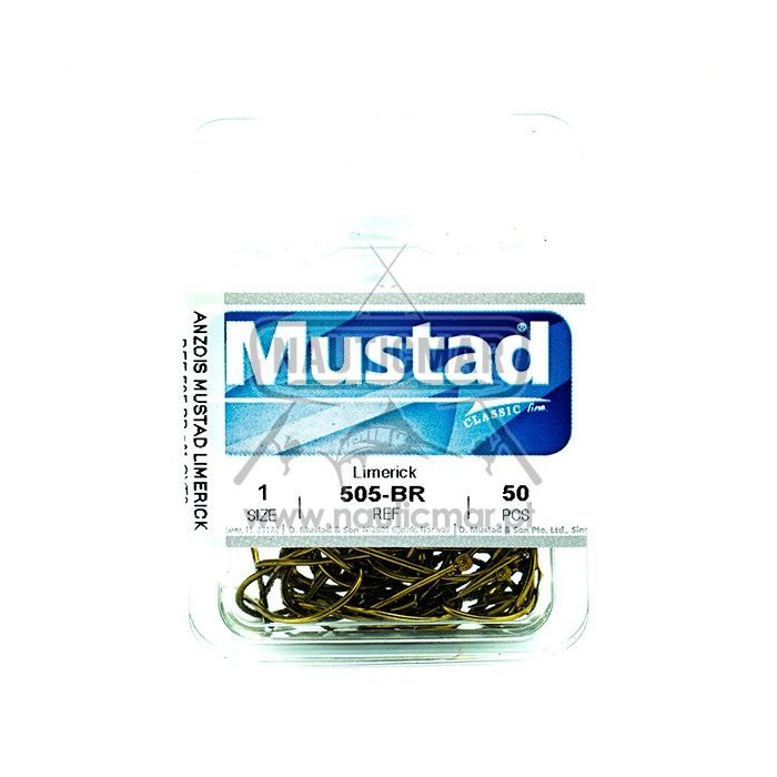 Anzóis Mustad Limerick 505 BR Nº1 CX50 | Nauticmar