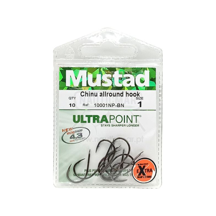 Anzóis Mustad Chinu Allround 10001NP BN Nº1 | Nauticmar