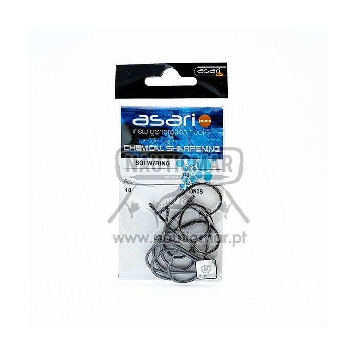 Anzóis Asari SOI W/Ring A010NOS Nº7/0 10un | Nauticmar