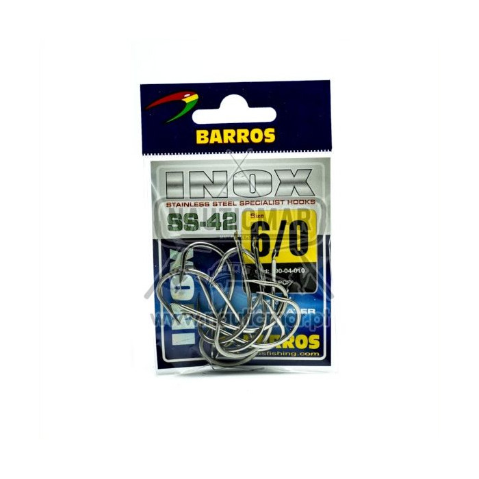 Anzóis Barros Inox SS-42 Nº6/0 | Nauticmar