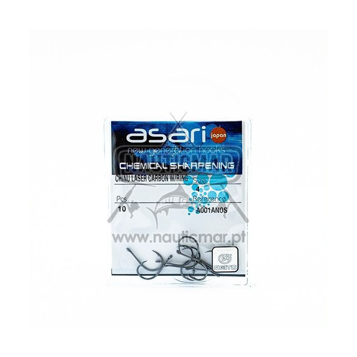 Anzóis Asari Chinu LC W/Ring A001ANOS Nº4 10un | Nauticmar