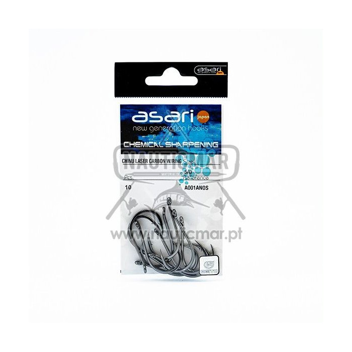 Anzóis Asari Chinu LC W/Ring A001ANOS Nº5/0 10un | Nauticmar